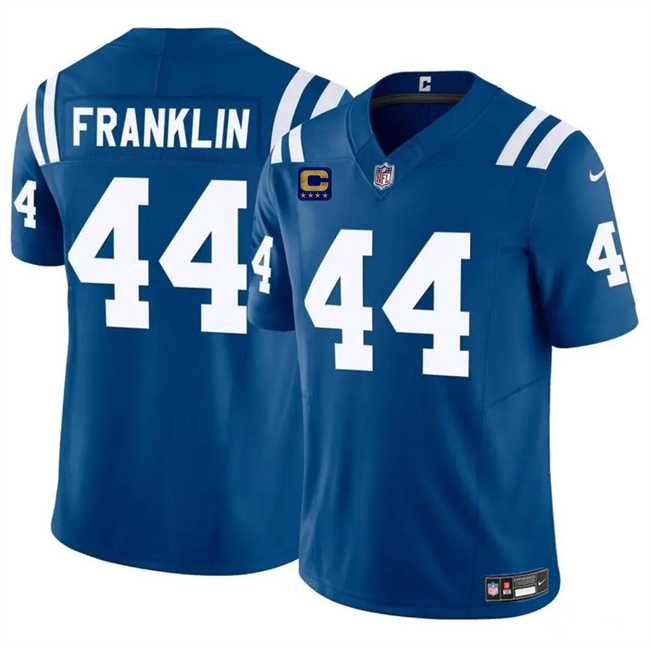 Men & Women & Youth Indianapolis Colts #44 Zaire Franklin Blue 2024 F.U.S.E. With 4-Star C Patch Vapor Limited Stitched Jersey,We sell and wholesale Men & Women & Youth Indianapolis Colts #44 Zaire Franklin Blue 2024 F.U.S.E. With 4-Star C Patch Vapor Limited Stitched Jersey on line form chian!